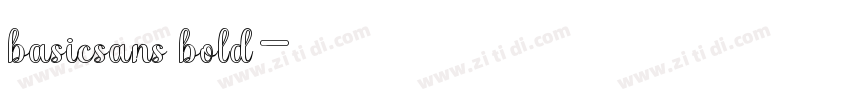 basicsans bold字体转换